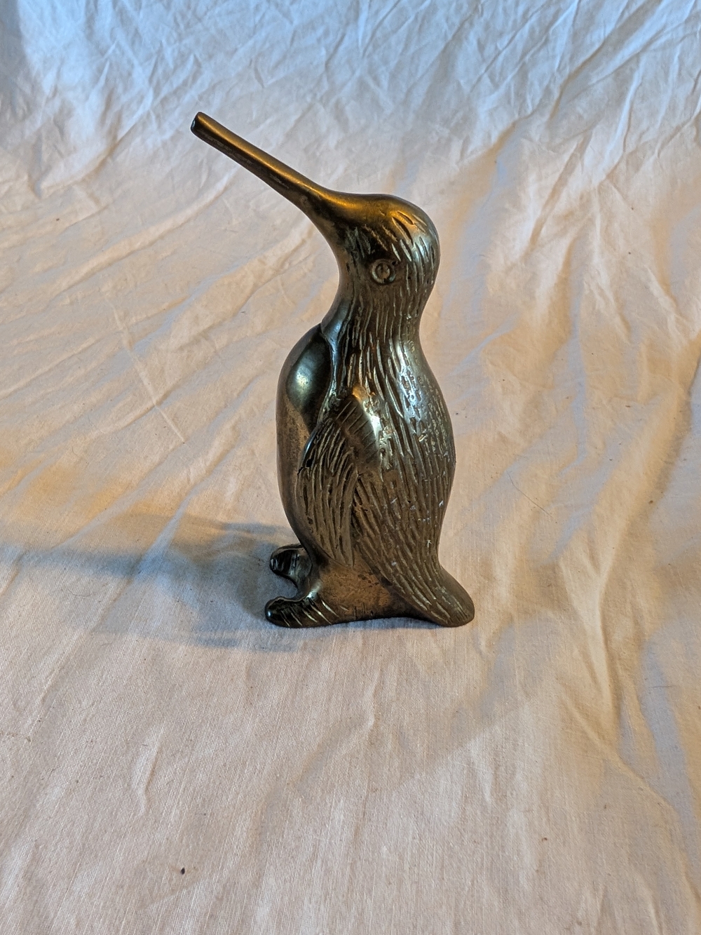 2/80$ Brass Penguin Figurine Decorative Accent - Metallic Bronze